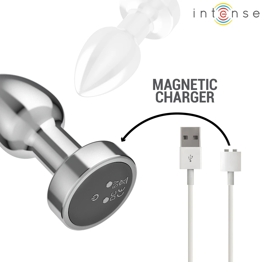 INTENSE - PLUG ANALE 10 VIBRAZIONI METALLO CON TELECOMANDO S